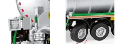 WIKING 077655 Kotte Tanksattelauflieger weissalu | Landwirtschaftsmodell 1:32