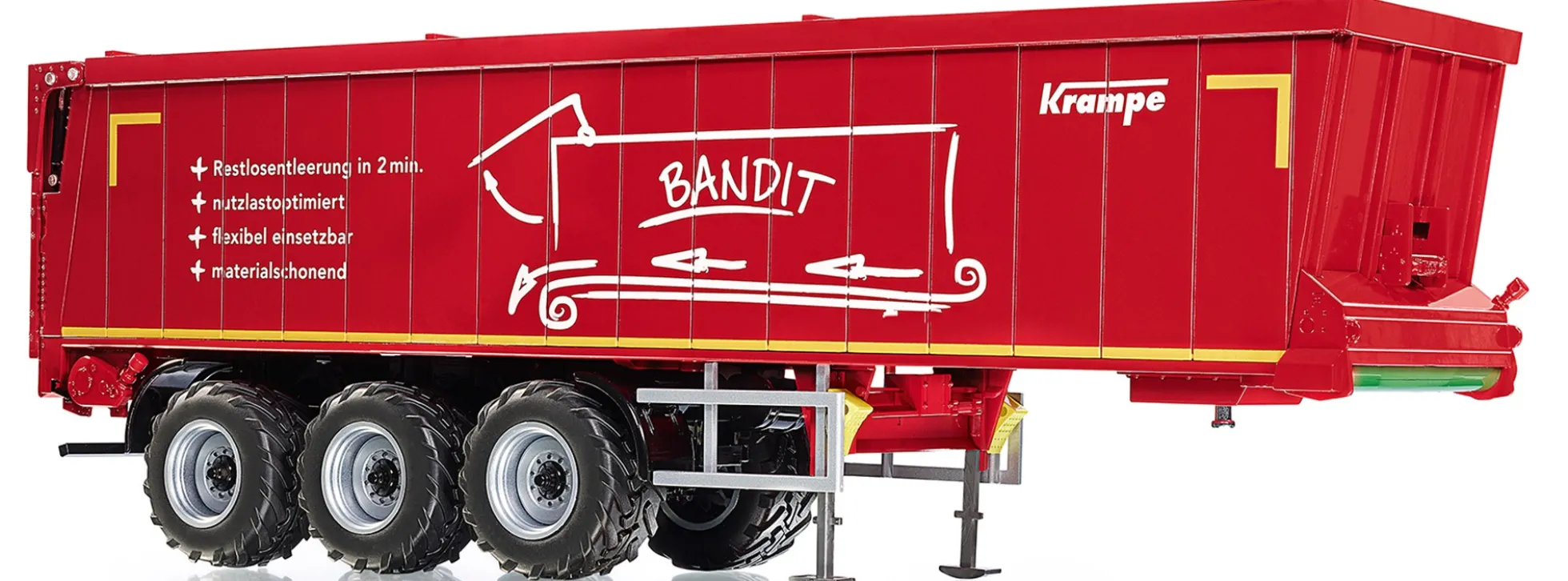 WIKING 077657 Krampe Rollbandwagen rot | Anhänger 1:32