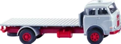 WIKING 041605 MAN 415 F Pausbacke Flachpritschen-LKW silbergrau | LKW-Modell 1:87