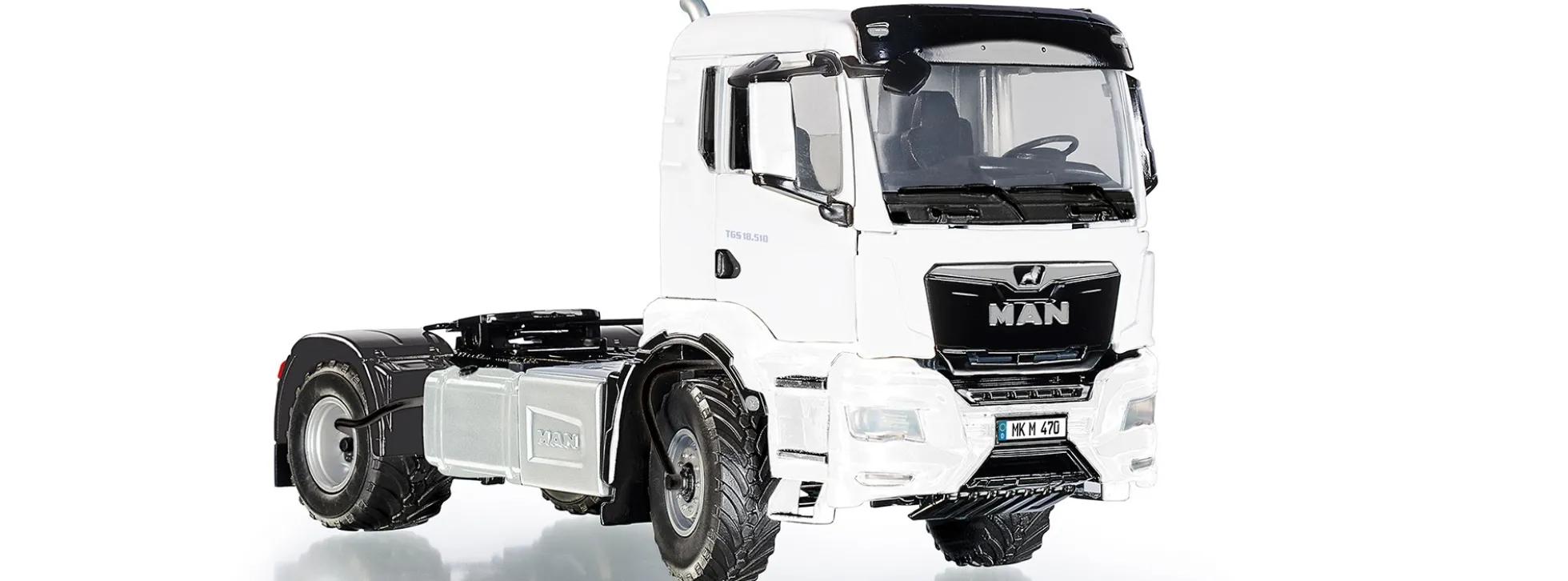 WIKING 077652 MAN TGS 4x4 2-Achs Zugmaschine weiß | LKW-Modell 1:32