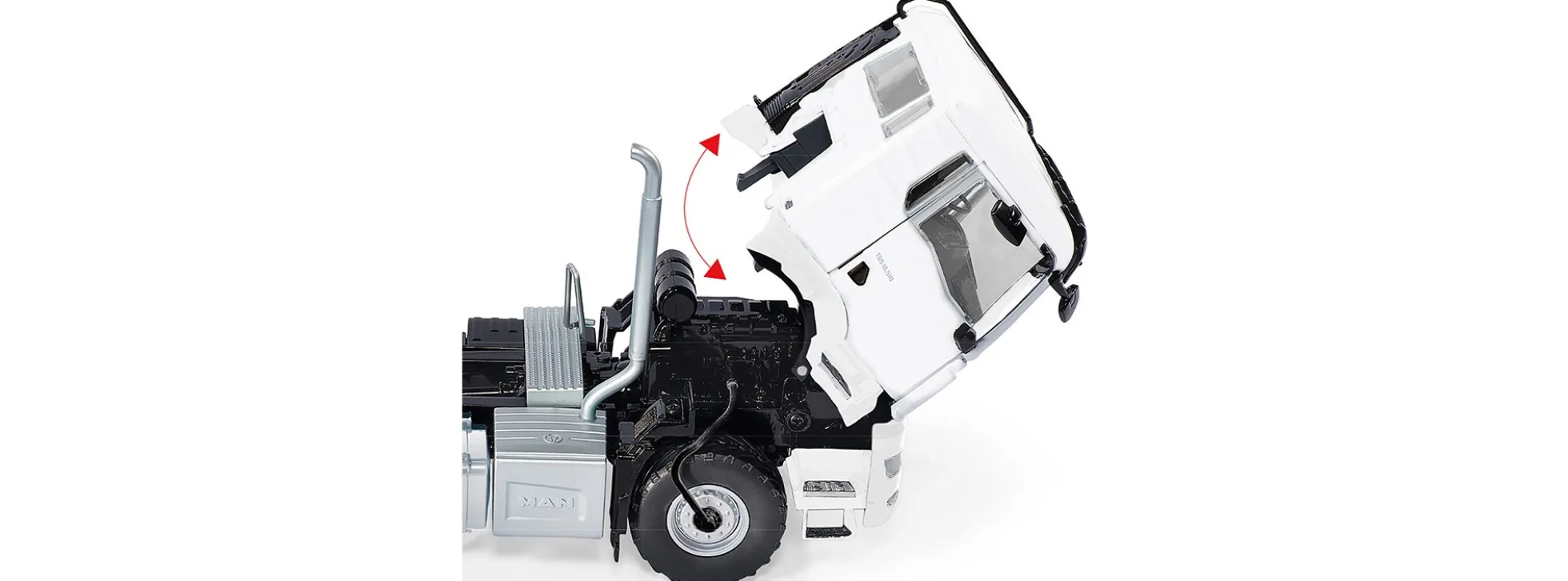 WIKING 077652 MAN TGS 4x4 2-Achs Zugmaschine weiß | LKW-Modell 1:32