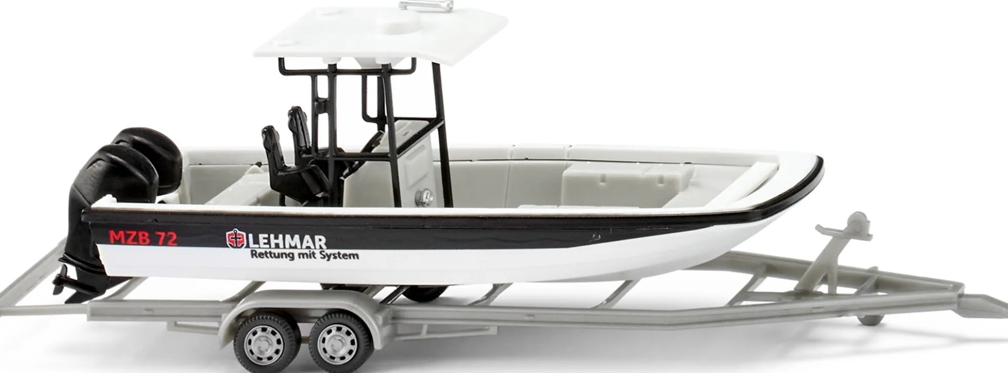 WIKING 009544 Mehrzweckboot MZB 72 Lehmar | Boots Anhänger Modell 1:87