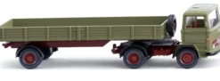 WIKING 051003 Mercedes-Benz Pritschensattelzug schilfgrün LKW-Modell 1:87