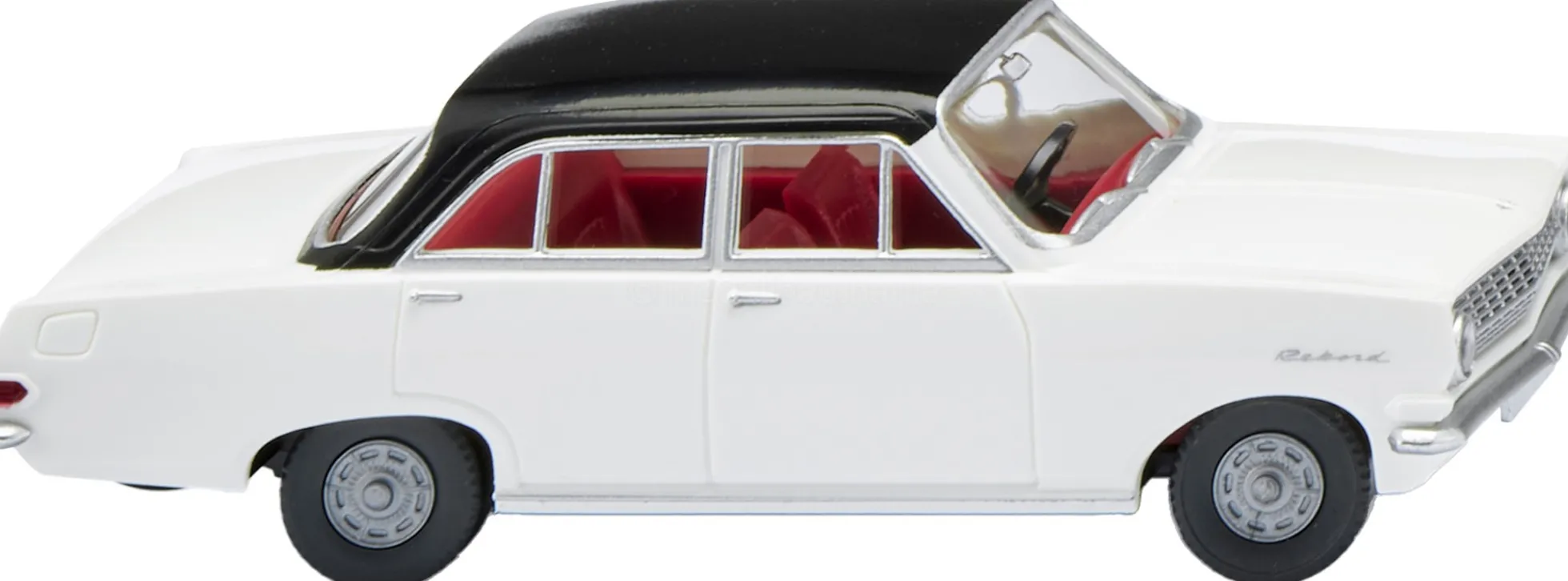 WIKING 084706 Opel Rekord A - weiß/schwarz | Modellauto 1:87