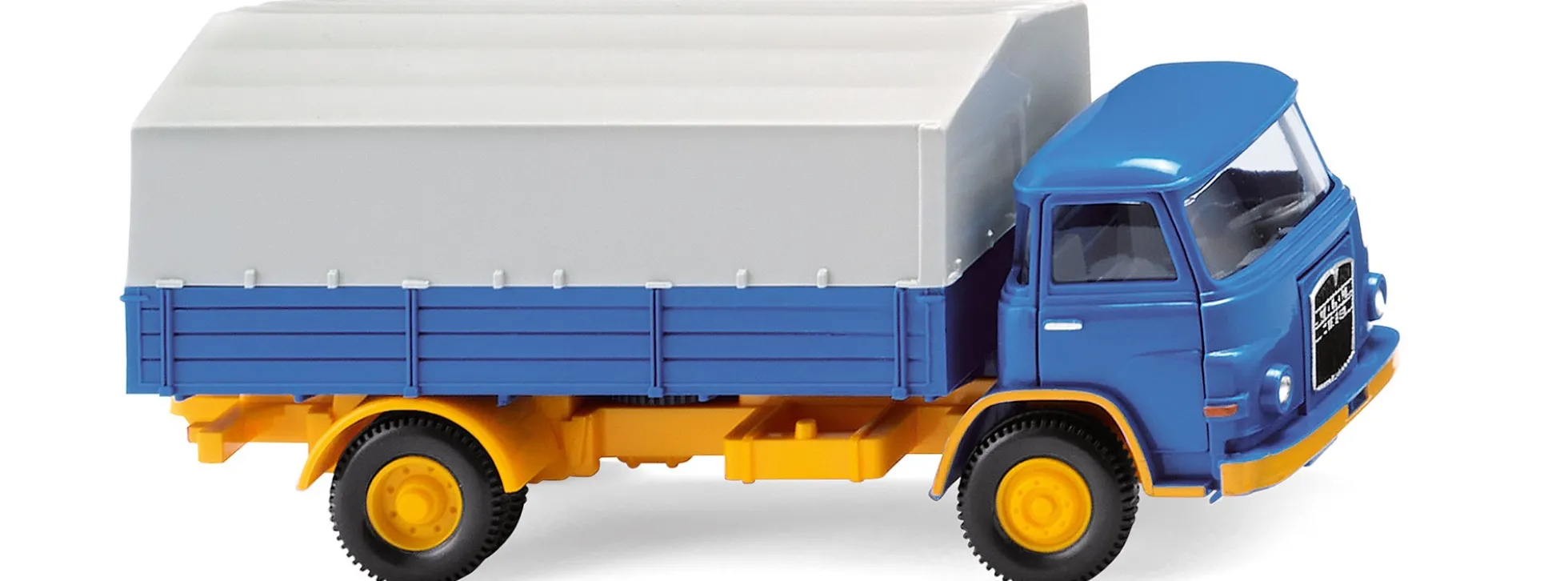 WIKING 041102 Pritschen-LKW MAN 415 - blau-melonengelb | LKW-Modell 1:87