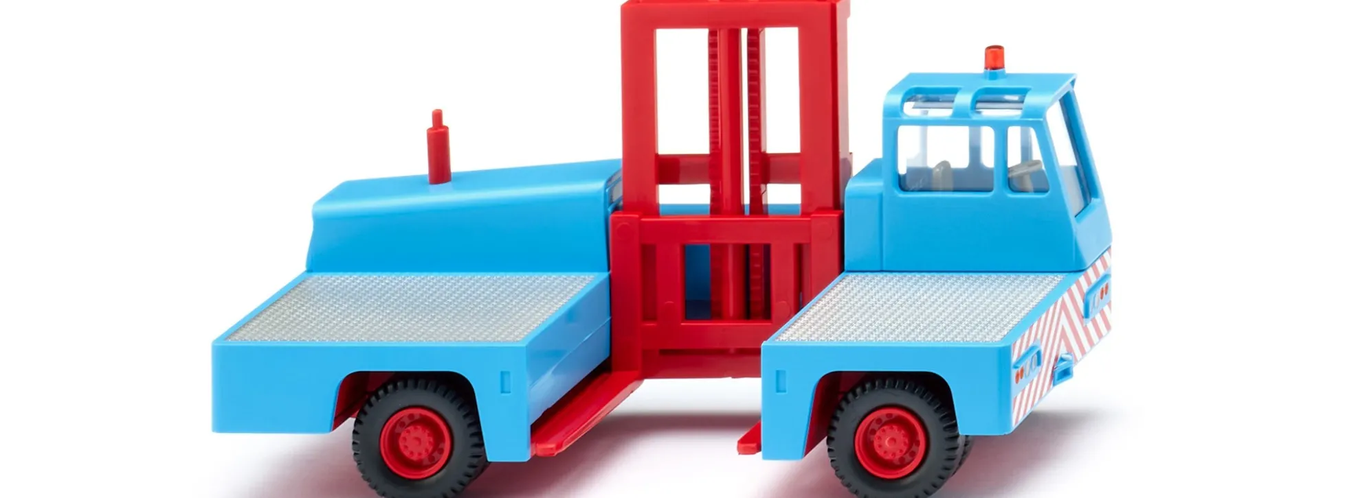 WIKING 066703 Seitenstapler - hellblau/rot | Miniaturmodell 1:87