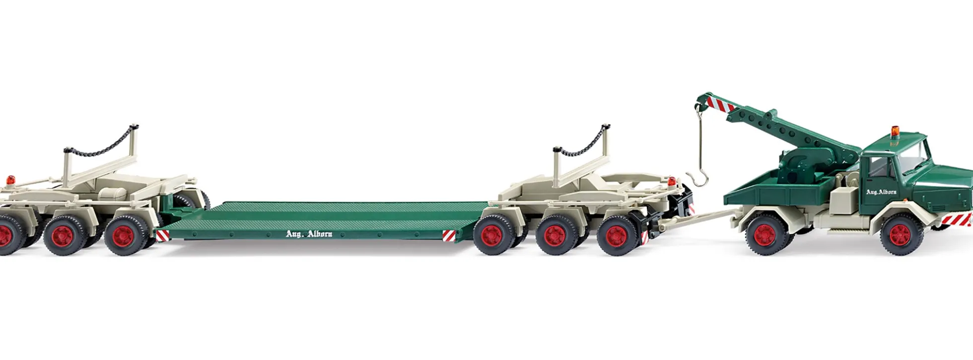WIKING 049303 Tiefladehängerzug Faun Aug. Alborn | LKW-Modell 1:87