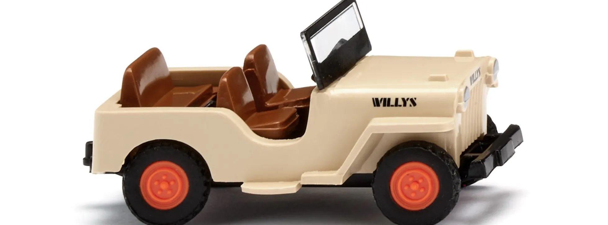 WIKING 001001 Willys Jeep CJ-3A elfenbeinbeige | Modellauto 1:87