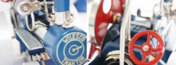 Wilesco 00415 Dampftraktor D415 | Modell rot/blau | Bausatz