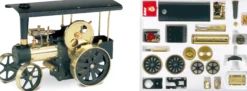 Wilesco 00416 Dampftraktor D416 | Modell schwarz/messing | Bausatz