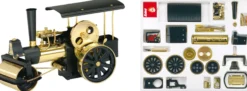 Wilesco 00376 Dampfwalze Old Smoky D376 | Modell schwarz/messing | Bausatz