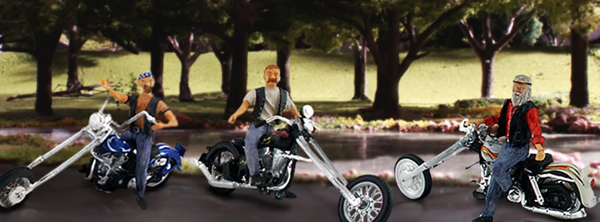 WOODLAND-SCENICS WAS5554 Biker Treff | Motorradmodell 1:87