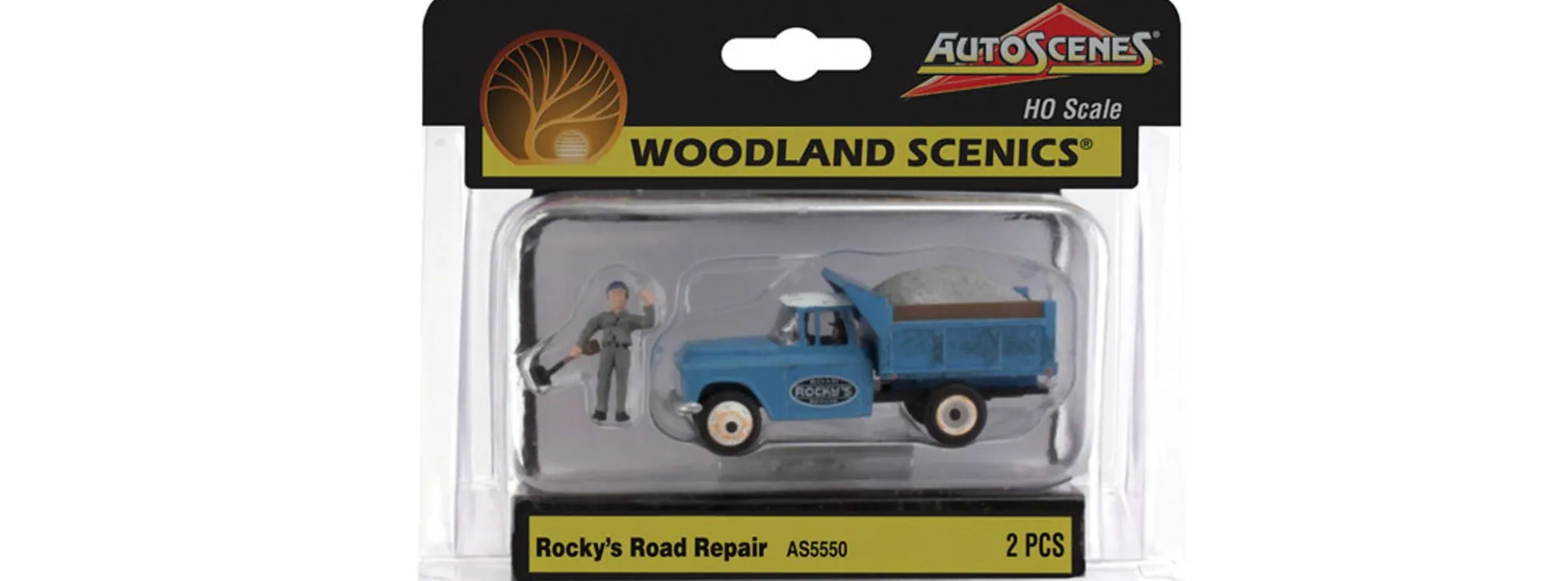 WOODLAND-SCENICS WAS5550 Rockys Straßenbaubetrieb | Baumaschinen-Modell 1:87